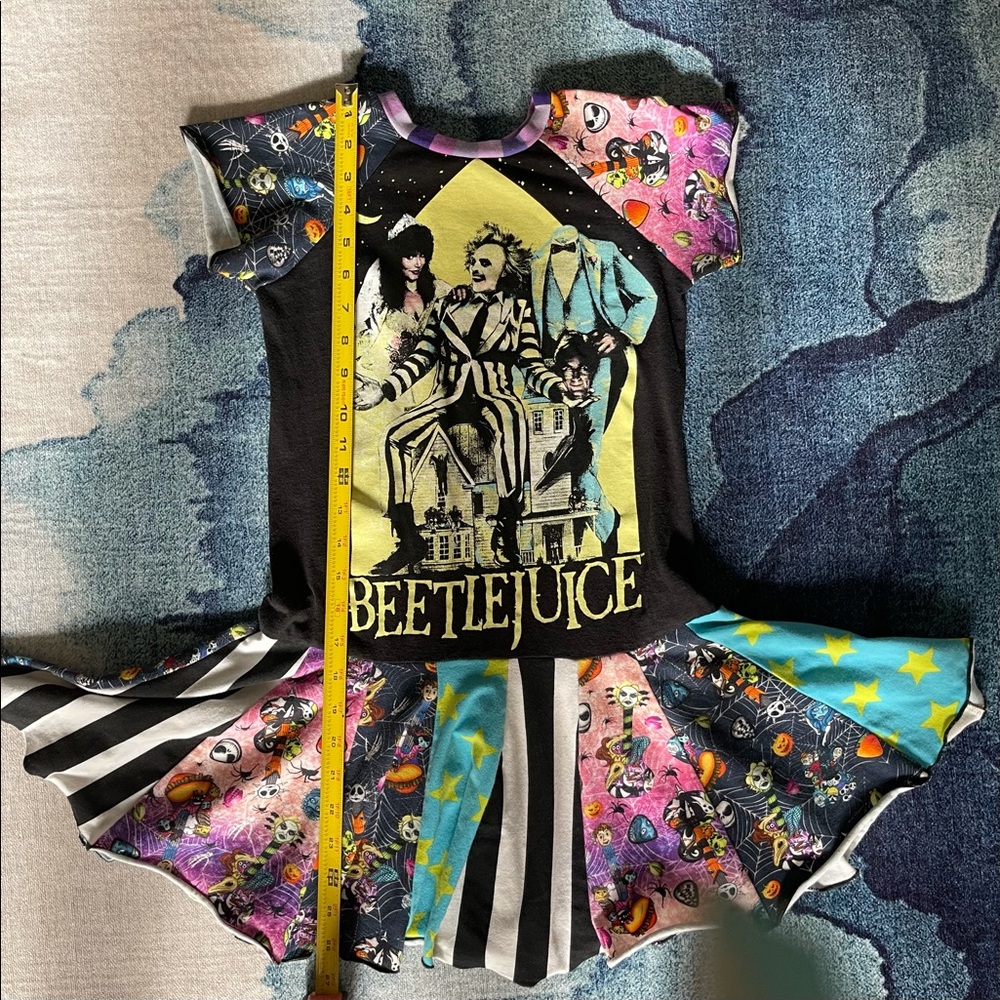 Beetlejuice Halloween Custom Dress 10-12 13x26